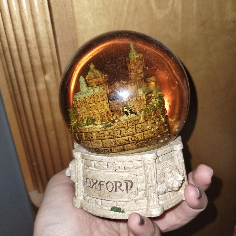 RARE Oxford Snow Globe with Castle Scene